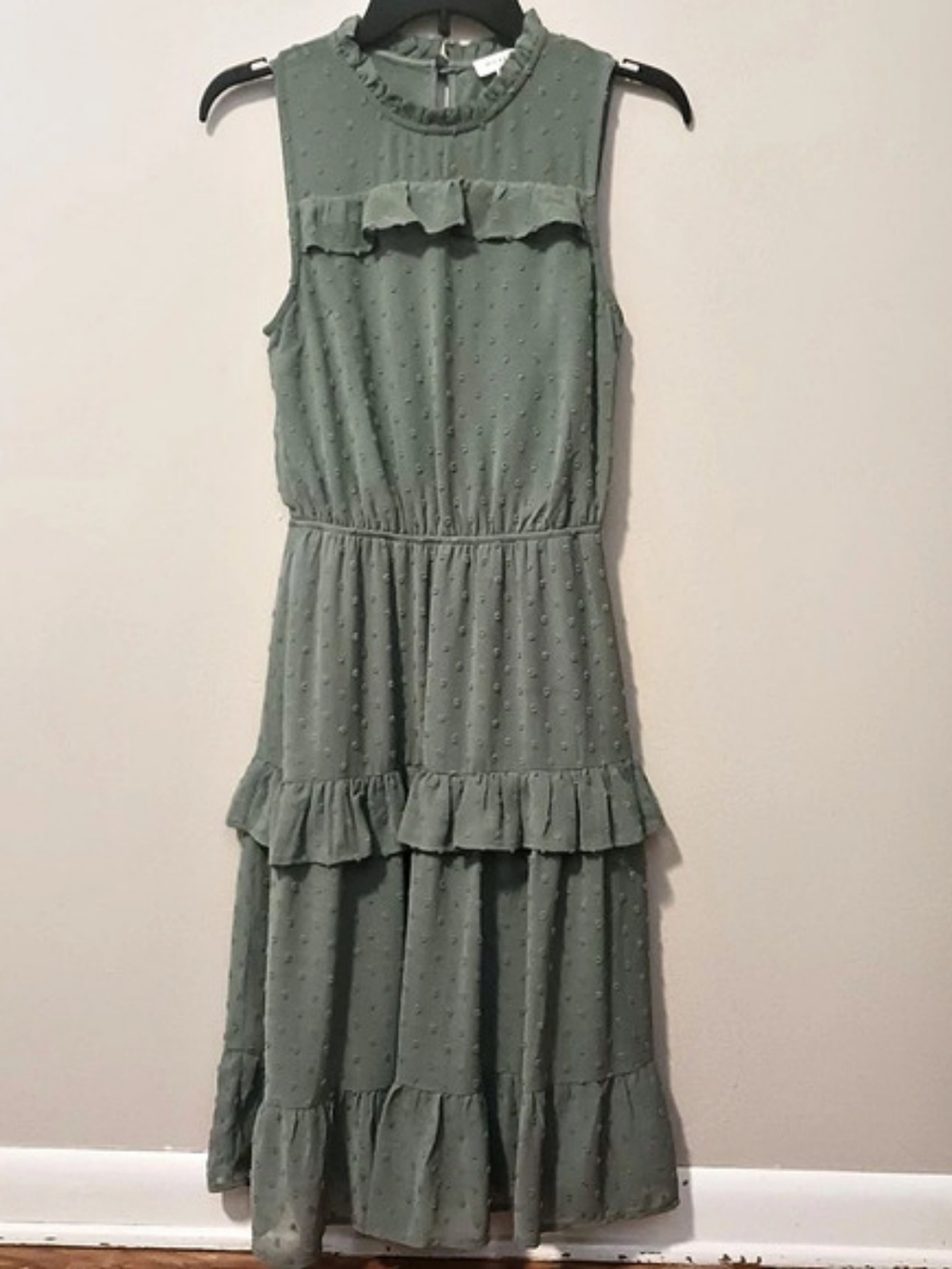 monteau Maxi Ruffle Dress in Green Size XS